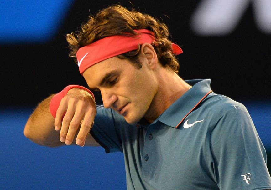 Roger Federer  messo a dura prova. Afp